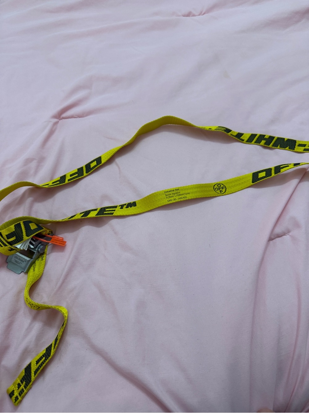 Off-White yellow industrial Belt